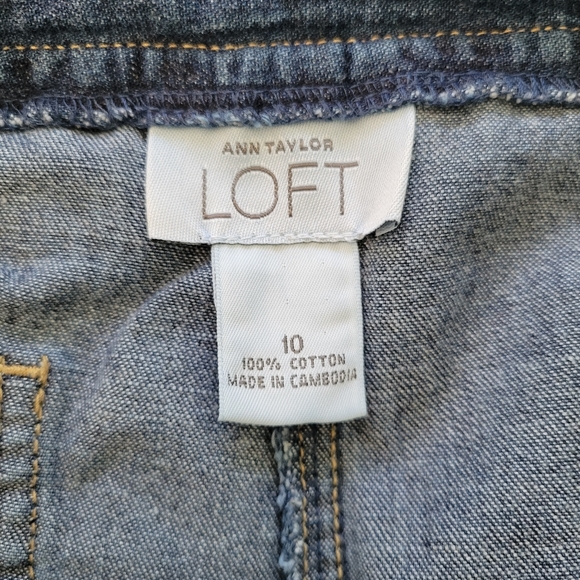 Ann Taylor Loft wide leg size 10 lightweight denim jeans - Picture 5 of 5